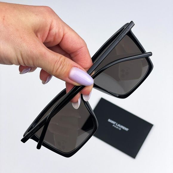 Saint Laurent SL474 001 BRAND NEW Sunglasses Black Square Unisex - Picture 1 of 14